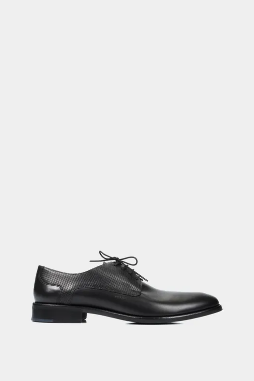 Vélez Zapatos Cordón Formal Humanista Cuero Hombre Liso Negro