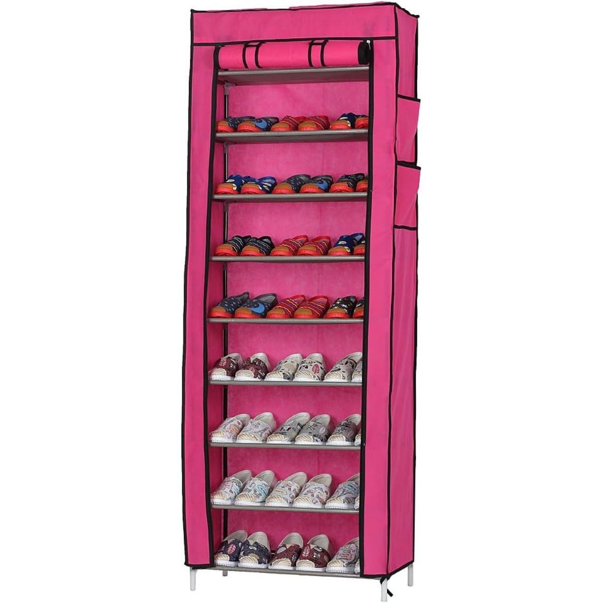 GENERICO - Zapatero de 9 niveles con cubierta a prueba de polvo