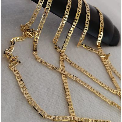 Imagen 2 del producto Cadena tejido escalera oro laminado de 18k