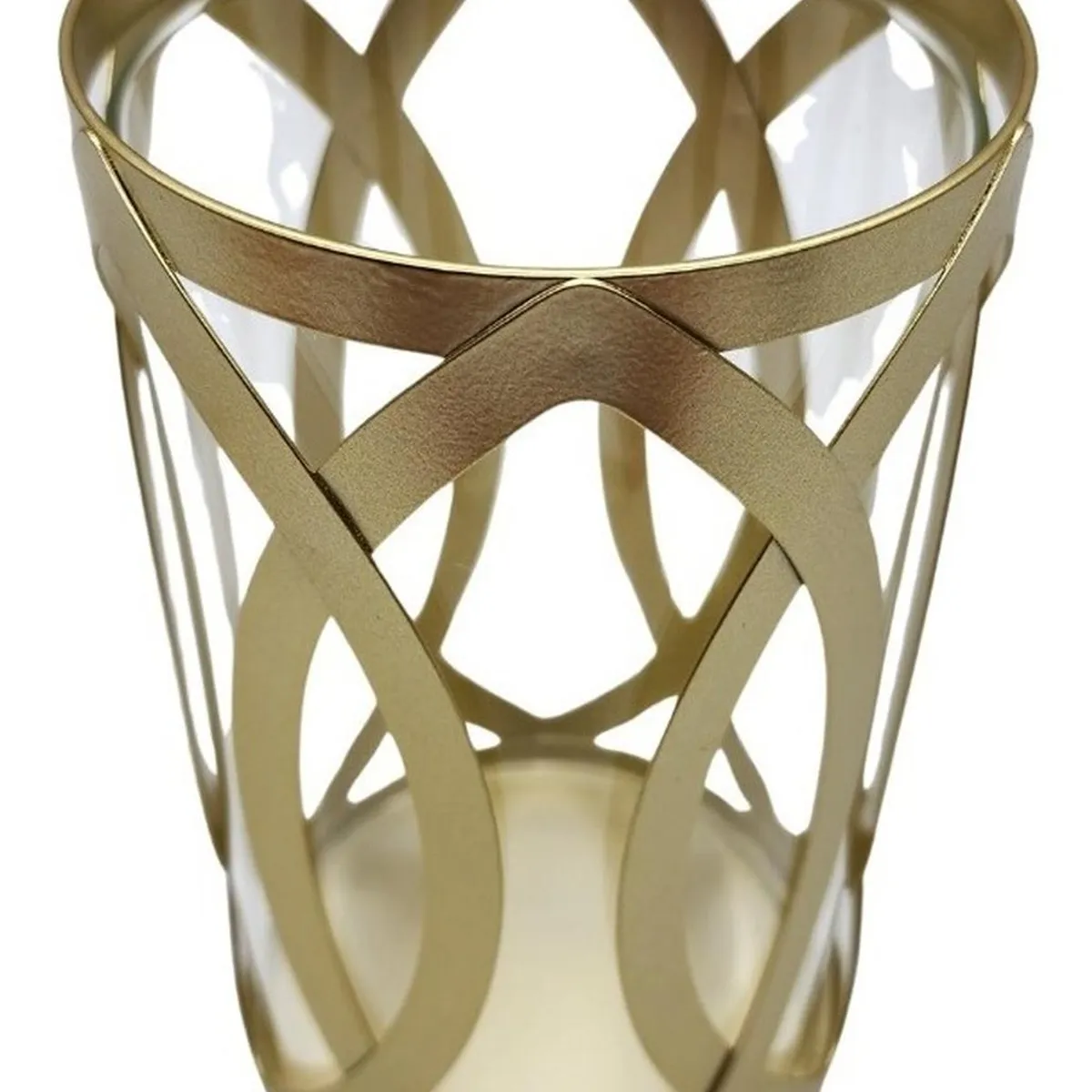 GENERICO - Candelabro Porta Velas Dorado Figura Diseño Moderno