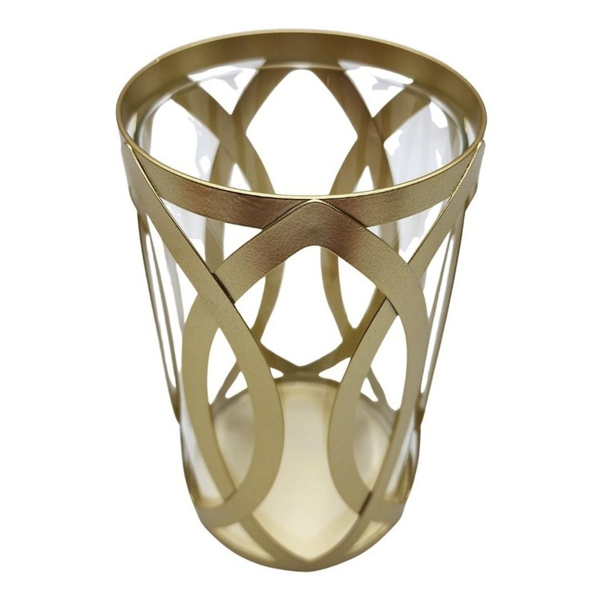 GENERICO - Candelabro Porta Velas Dorado Figura Diseño Moderno