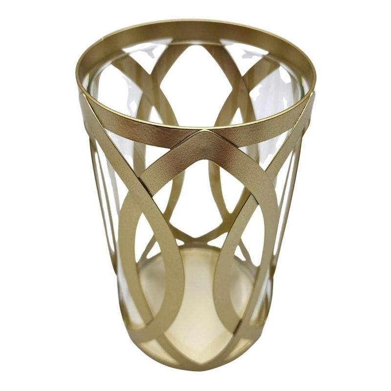 GENERICO - Candelabro Porta Velas Dorado Figura Diseño Moderno