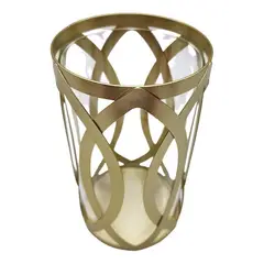GENERICO - Candelabro Porta Velas Dorado Figura Diseño Moderno