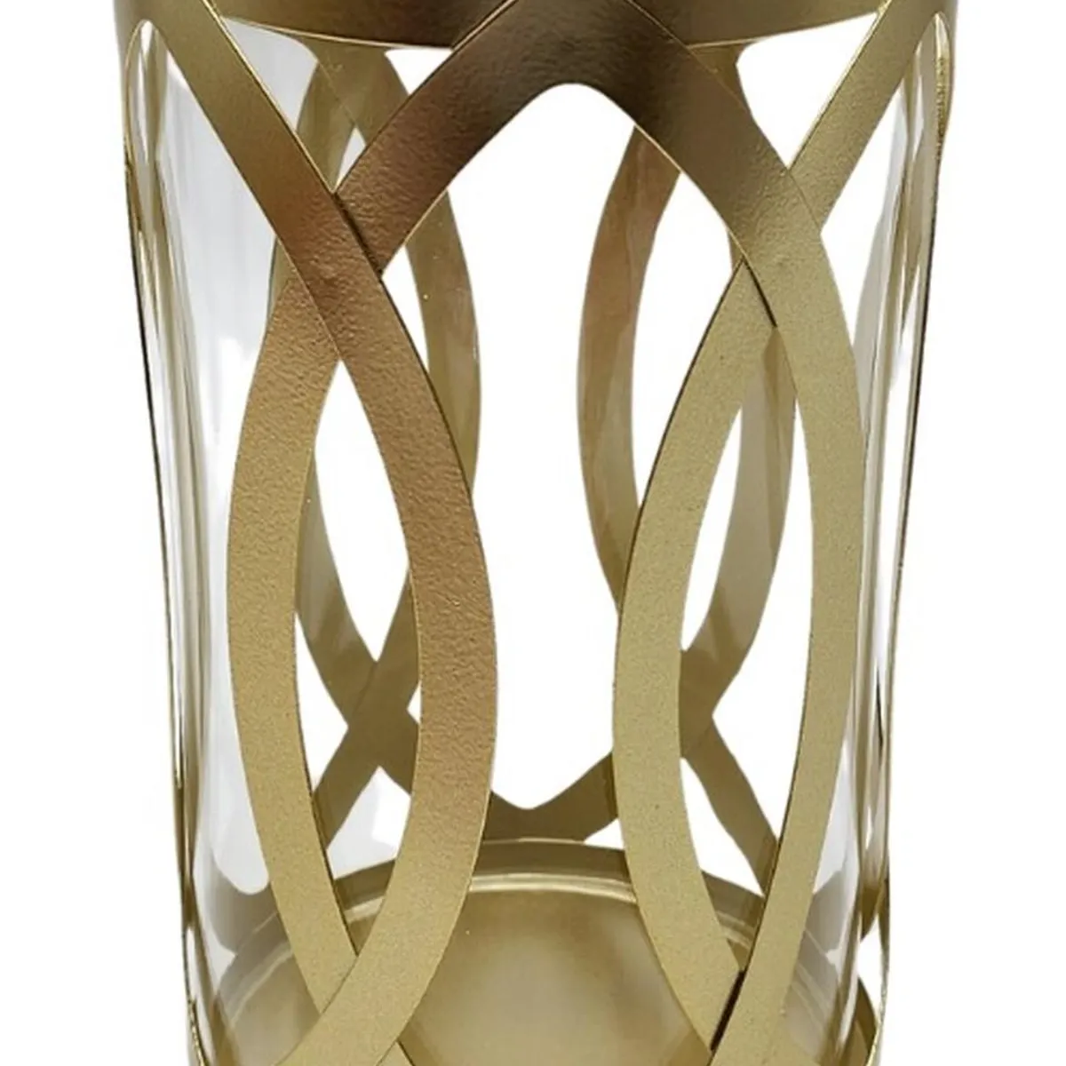 GENERICO - Candelabro Porta Velas Dorado Figura Diseño Moderno