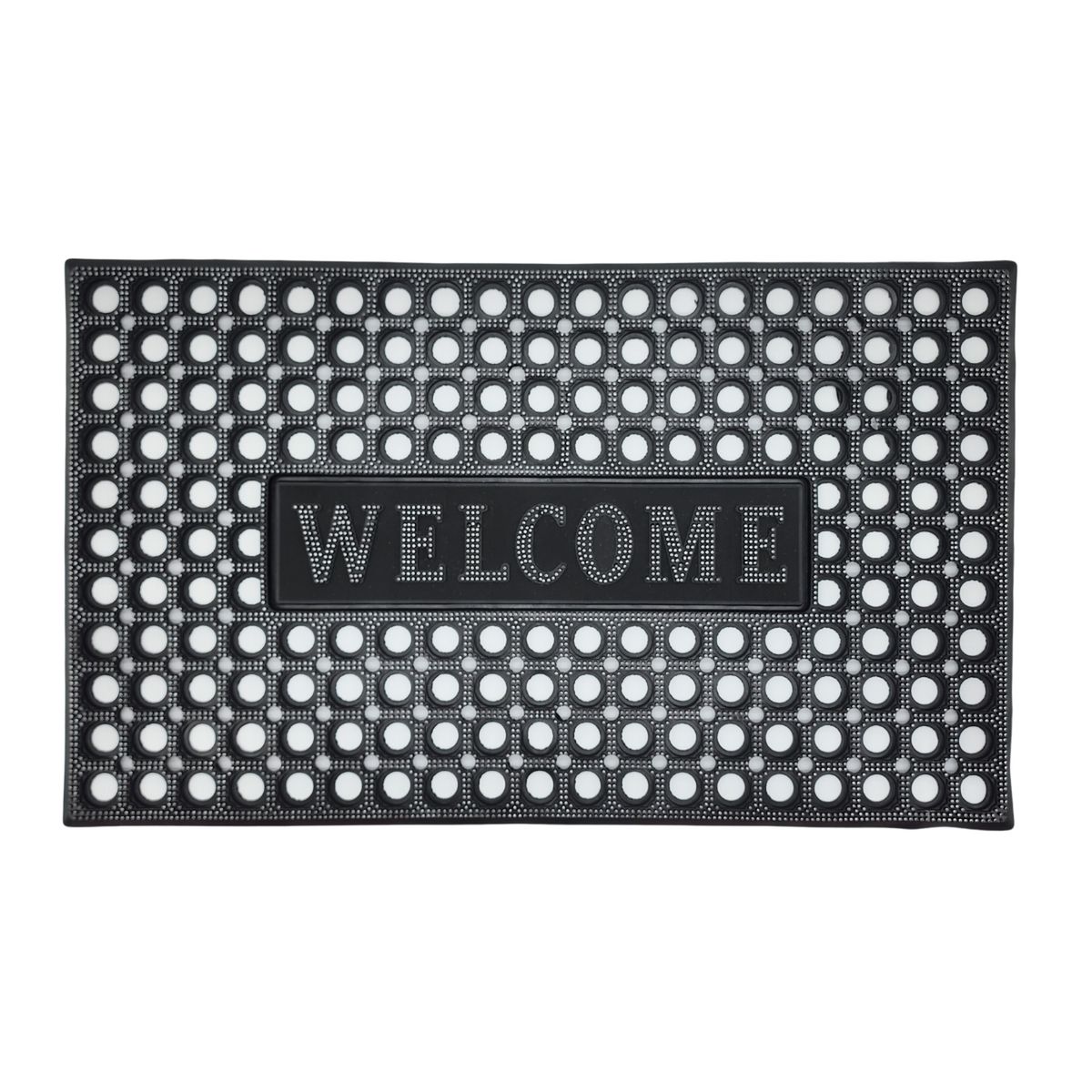 GENERICO - Alfombra Limpiapies Felpudo Alfombra De Entrada Welcome - Blanco