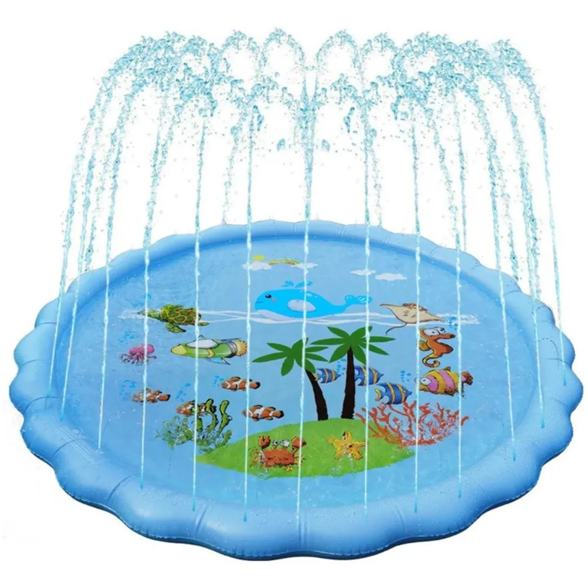 GENERICO - Alfombra De Agua Piscina Lanza Agua Niños - Celeste