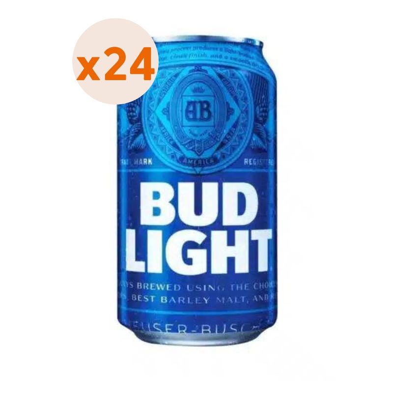 BUDWEISER - 24x Cerveza Bud Light 4,2º 355cc