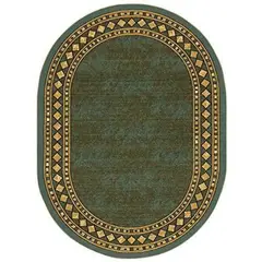 MROTTO - Alfombra Alfodia Redonda Verde Con Goma Antideslizante 150x150 Cm