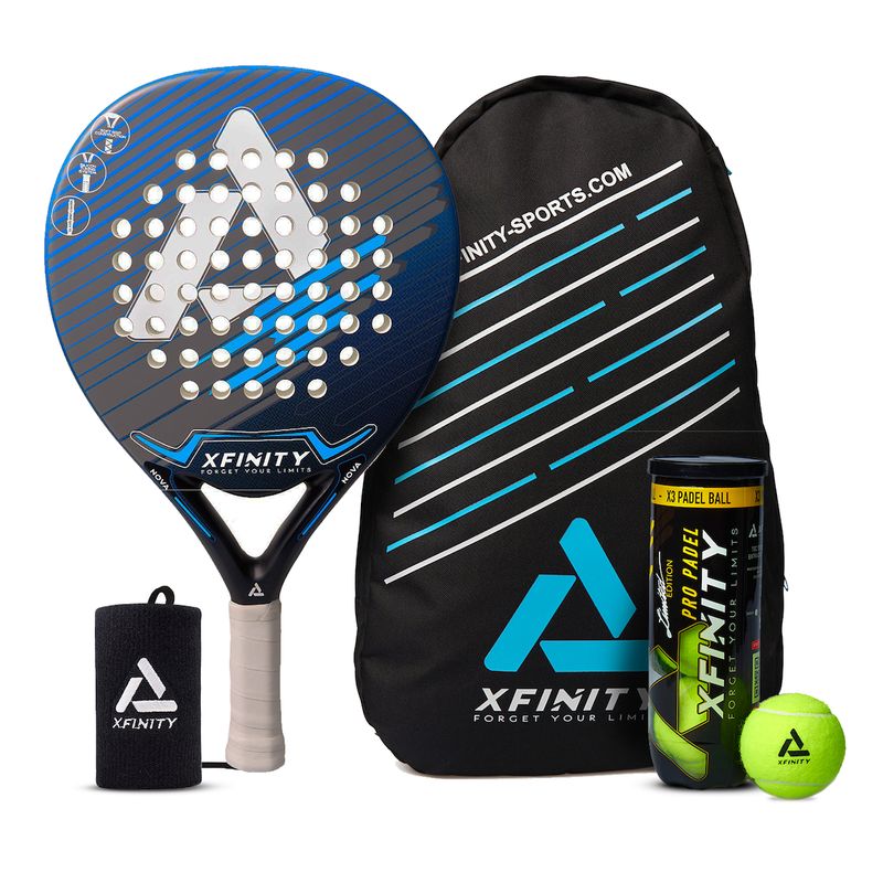 XFINITY - PACK PADEL XFINITY PALA NOVA - MOCHILA- MUÑQUERA - TARRO