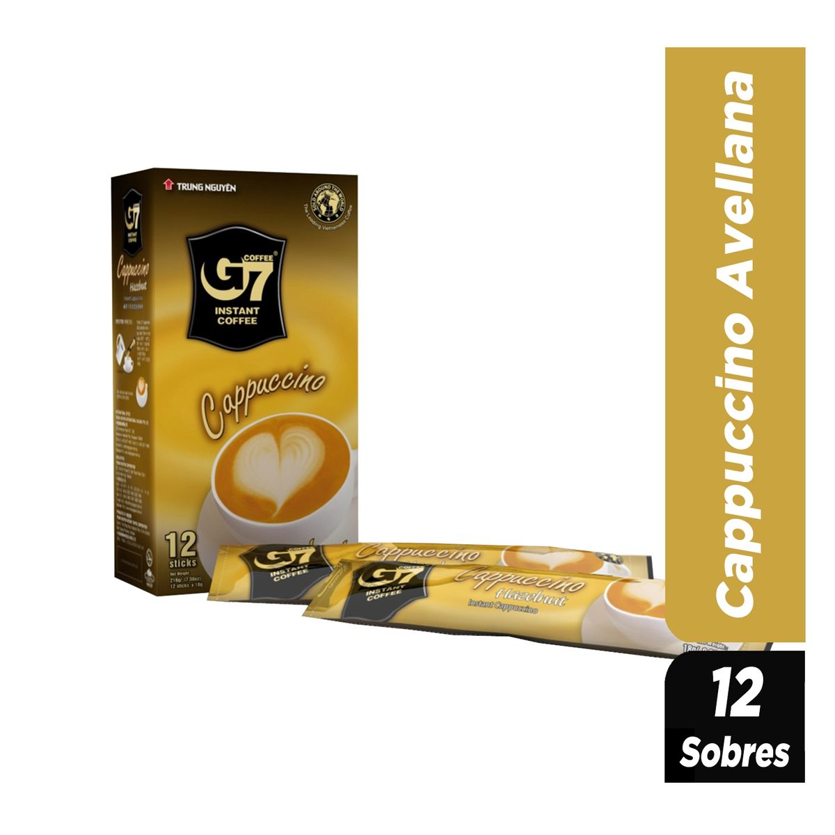 G7 COFFEE - Café Cappuccino Avellana G7 Coffee 12 Sobres - Trung Nguyen