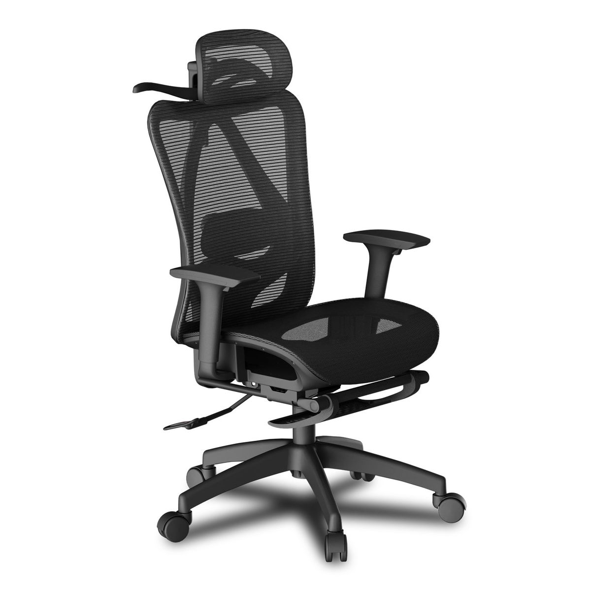 HALMAN - Silla De Escritorio Oficina Escritorio Reclinable Negra