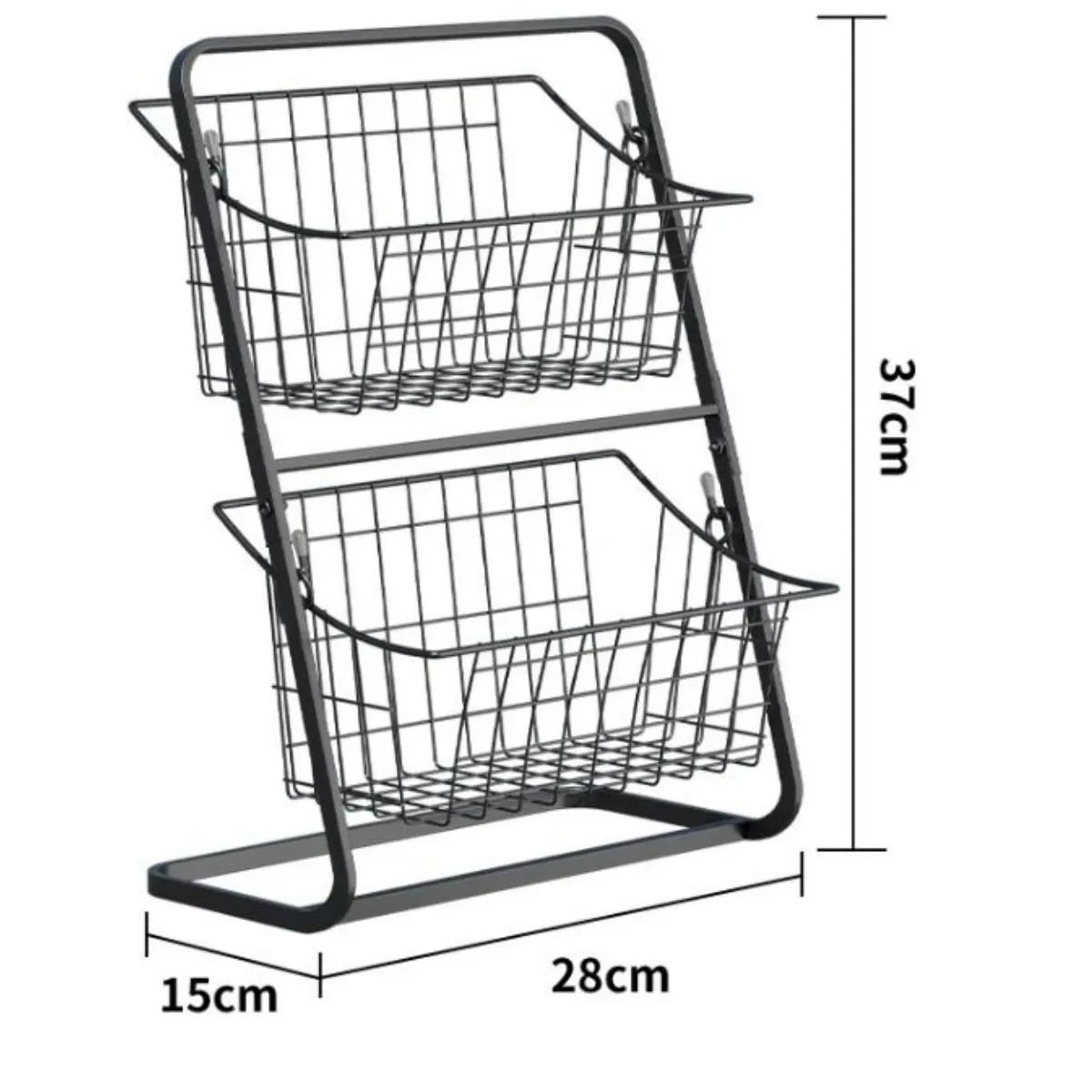 HALMAN - Estante de dos niveles negro para almacenamiento en la cocina…