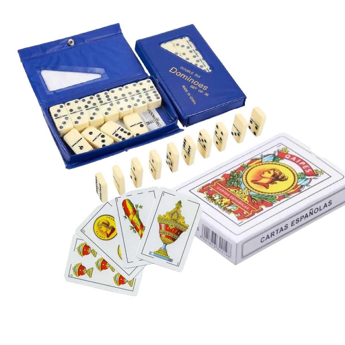 GENERICO - Set Domino  Naipe Español Juego de Mesa