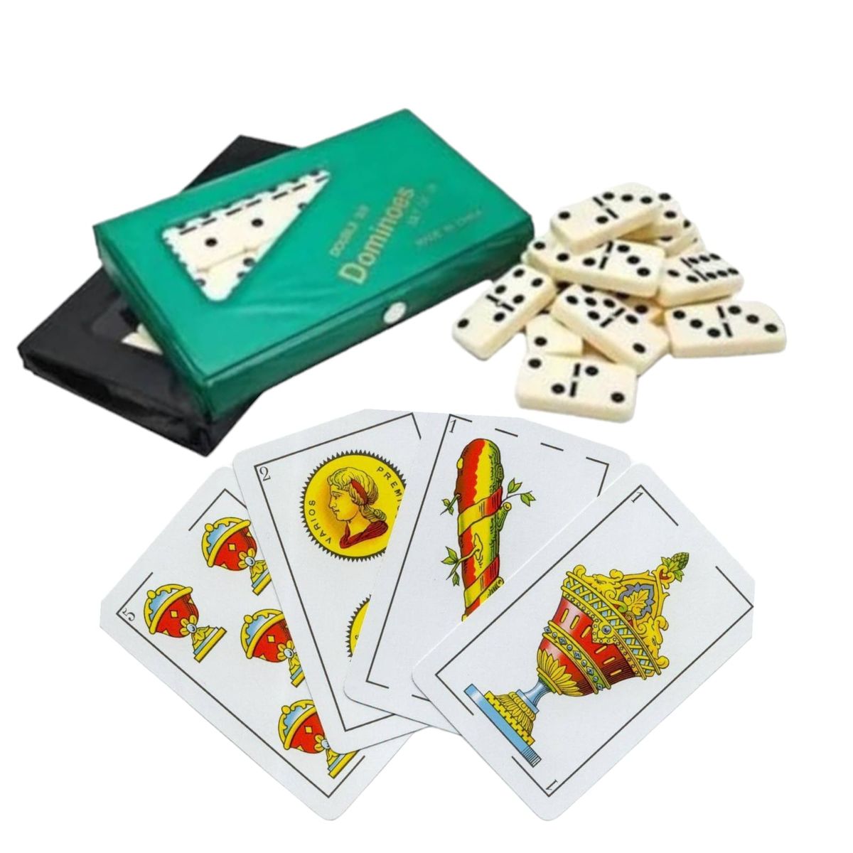 GENERICO - Set Domino  Naipe Español Juego de Mesa