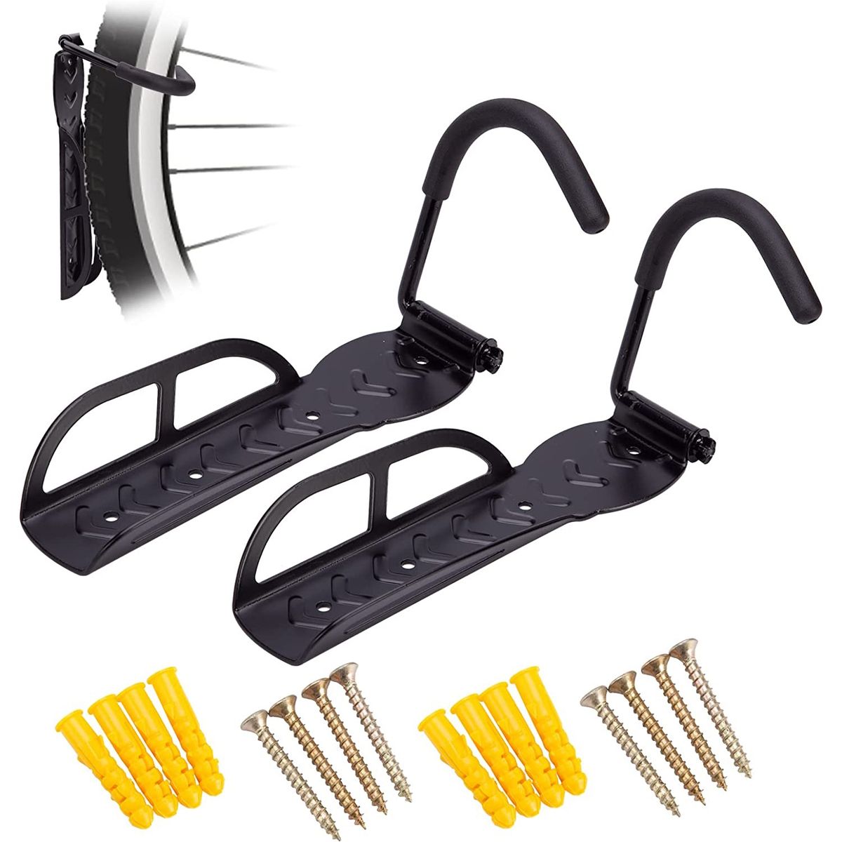 WELDMON - 2pcs Soporte de pared para bicicleta