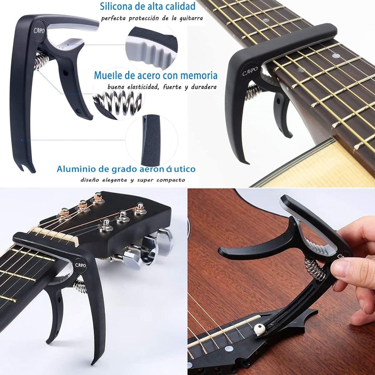 WELDMON - 60 Piezas Kit de Accesorios Para Guitarra con Afinador