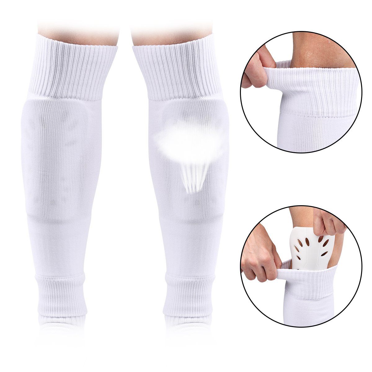 KOKILA - Kit Fútbol 3 en 1: Calcetas Antideslizantes + Canilleras Pro