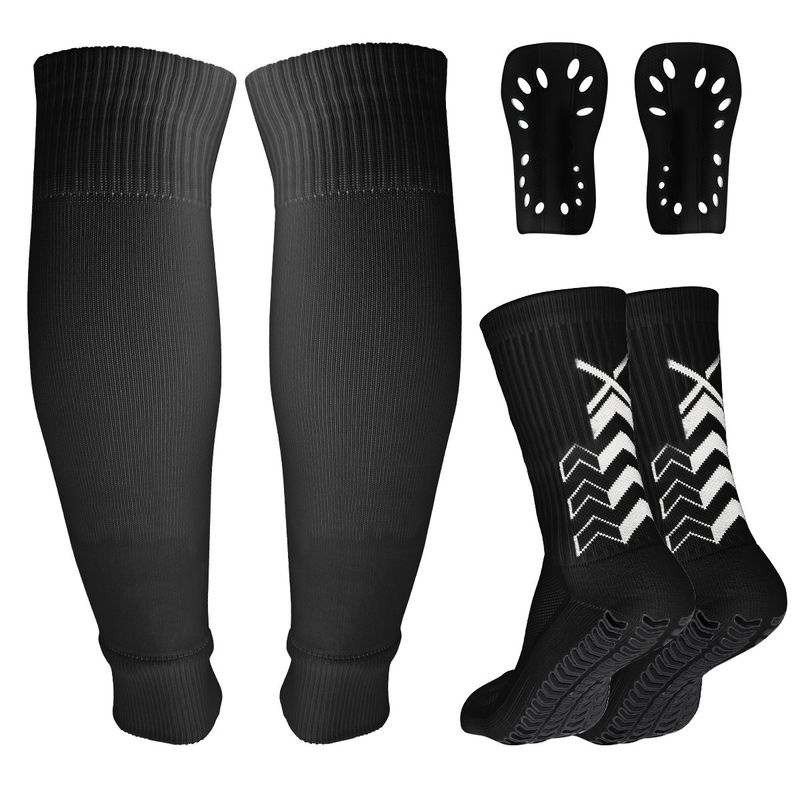KOKILA - Calcetines Futbol Antideslizantes Con Espinilleras 3 Pack_.