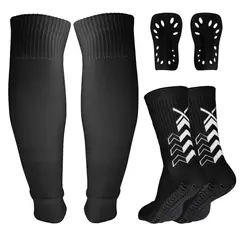 KOKILA - Calcetines Futbol Antideslizantes Con Espinilleras 3 Pack