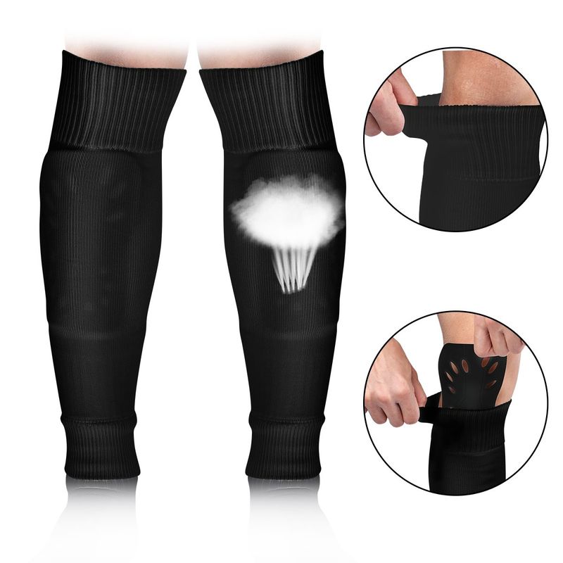 KOKILA - Calcetines Futbol Antideslizantes Con Espinilleras 3 Pack