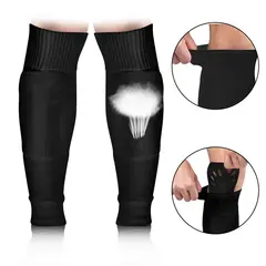 KOKILA - Calcetines Futbol Antideslizantes Con Espinilleras 3 Pack