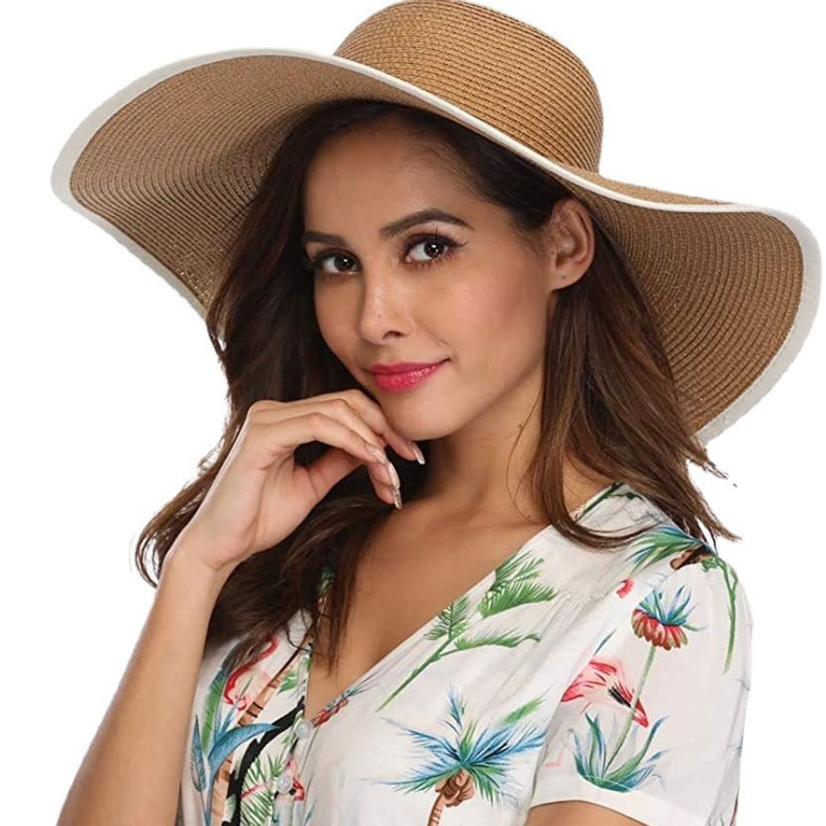 KOKILA - Sombrero Para Sol Mujer Sombrero Playa De Ala Ancha Anti-UV