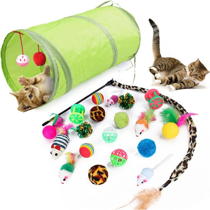 COREJOY - Juego de 21 Juguetes para Gatos