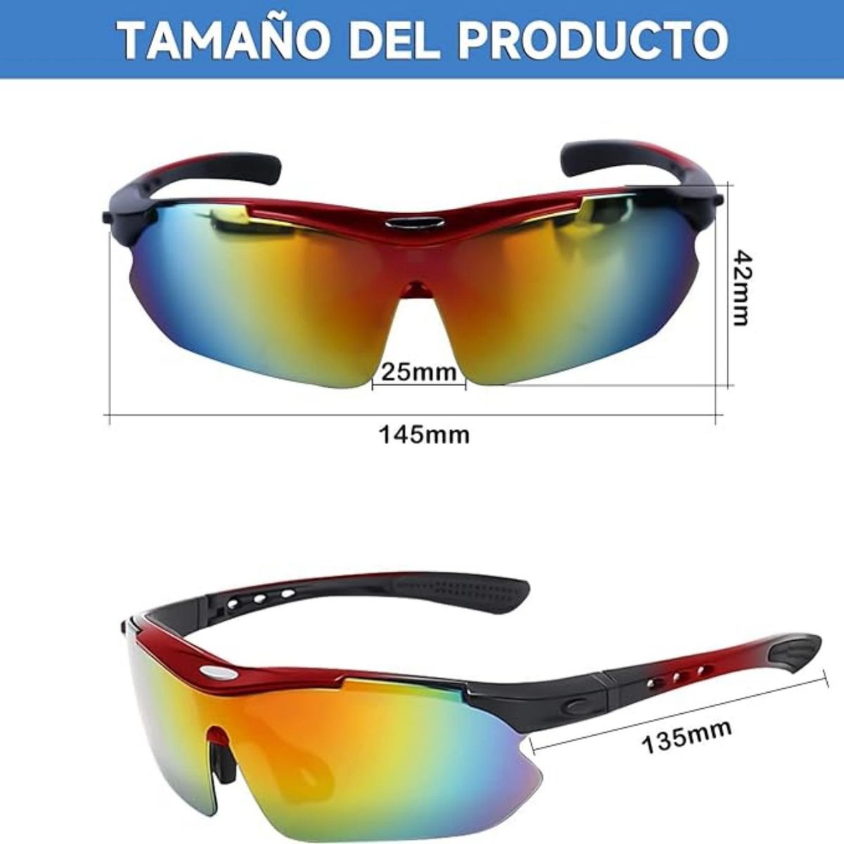 LELOX - Gafas de Sol Polarizadas de Deportivas Negro