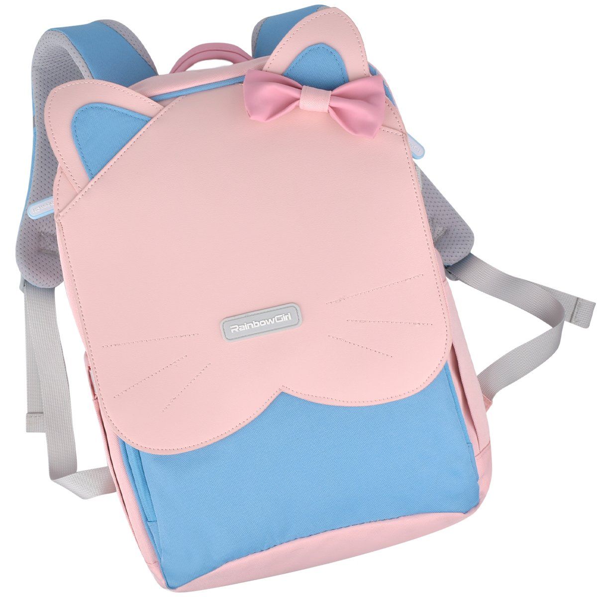 KOKILA - Mochila Bolso Morral Escolar Impermeable Para Niña Cara gato