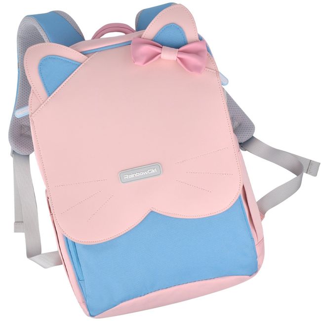 KOKILA - Mochila Bolso Morral Escolar Impermeable Para Niña Cara gato