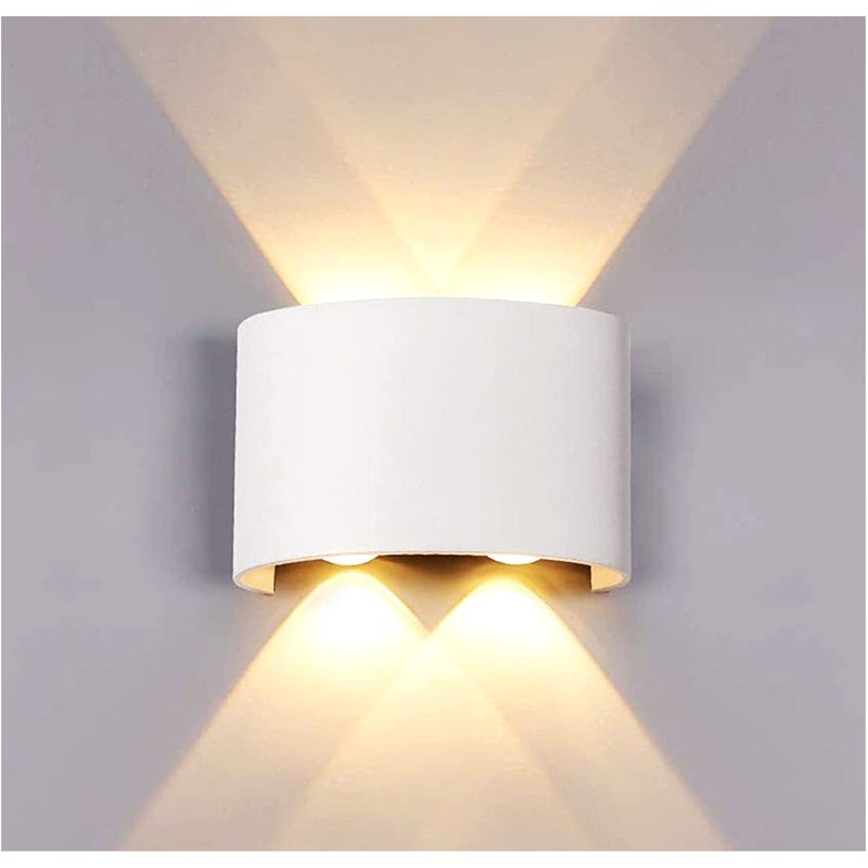 WELDMON - Lámpara LED de 4W Pared para patios jardines-Blanco