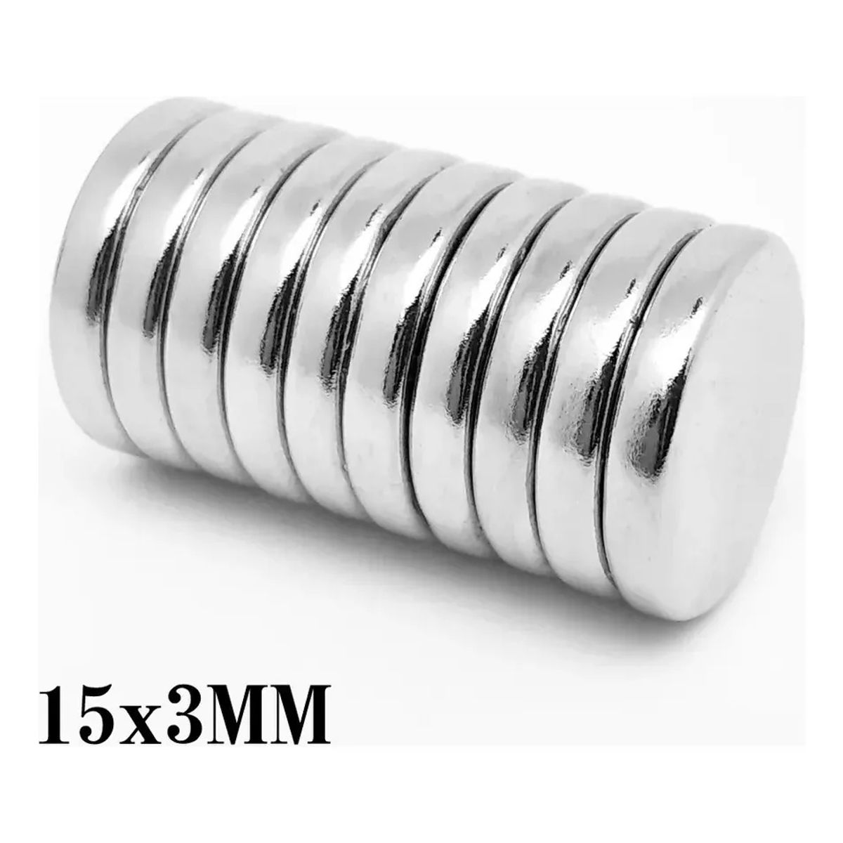 KUANGYE - Iman Imanes Potentes Neodimio De 15 X 3 Mm N50 (10 Unidades)