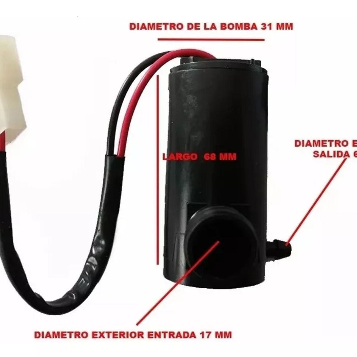 KUANGYE - Motor Bomba Agua Sapito Limpia Parabrisas Universal