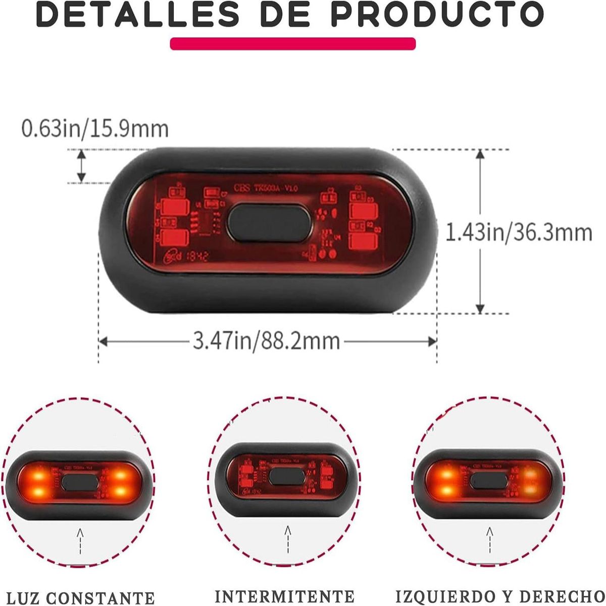 LELOX - Luz LED para Casco de Bicicleta Motocicleta