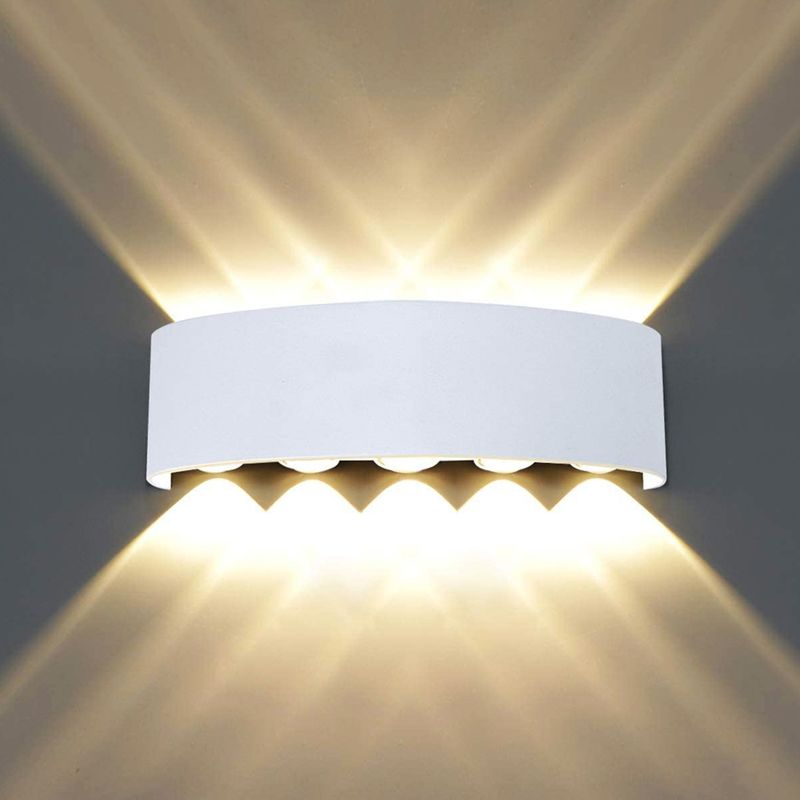 WELDMON - Lámpara LED de 10W Pared para patios jardines-Blanco