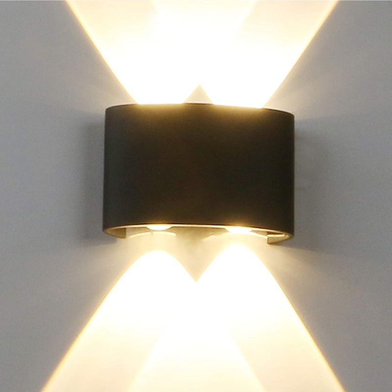 WELDMON - Lámpara LED de 4W Pared para patios jardines-Negro