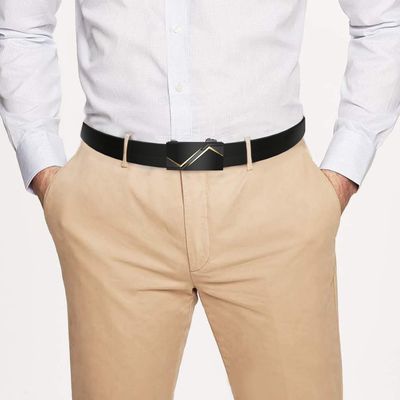 Imagen 2 del producto Cinturón Hombre Cuero De Vacuno Con Hebilla Automática 125cm