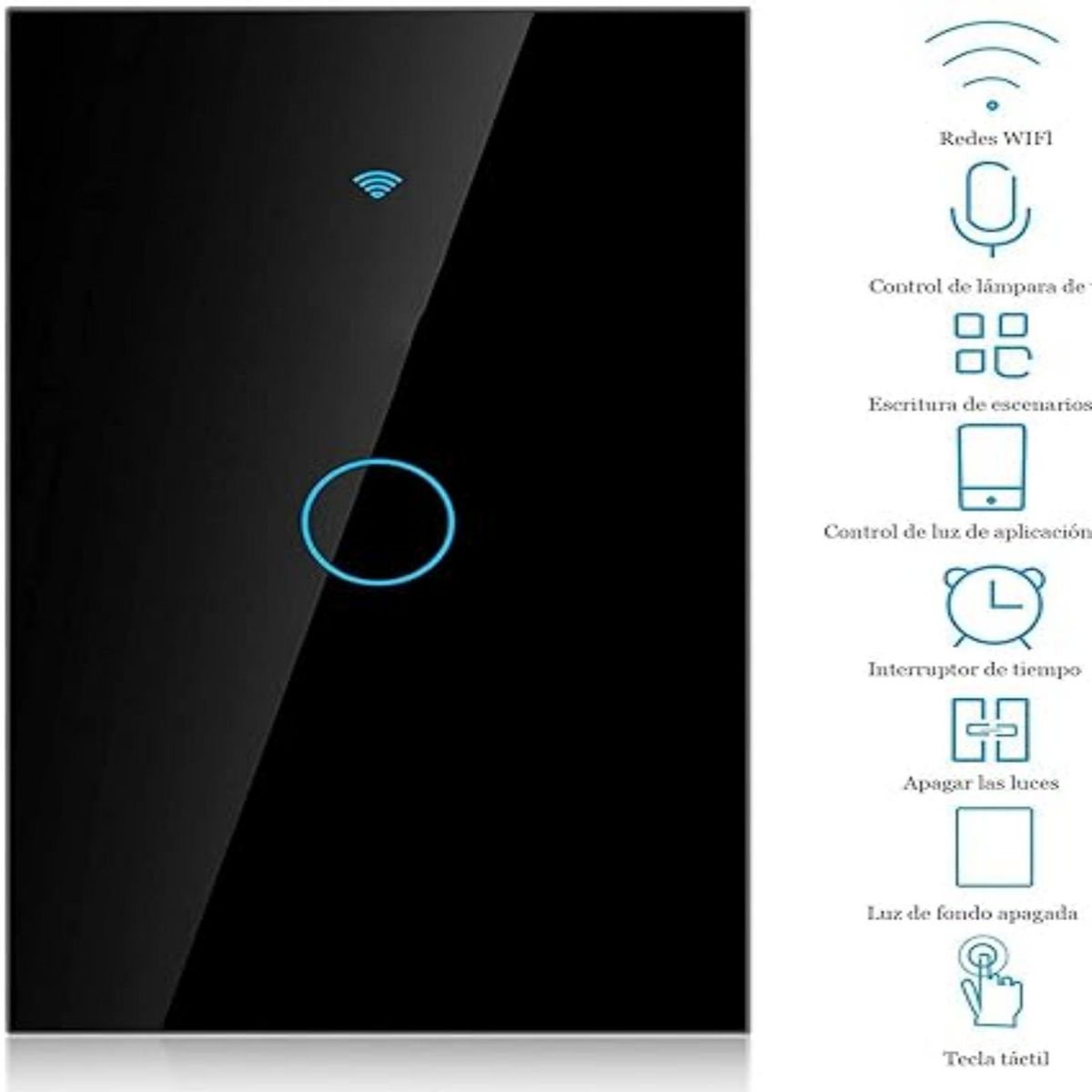 LELOX - Interruptor Luz Pared Inteligente Wifi 2 Vías（Blanco）
