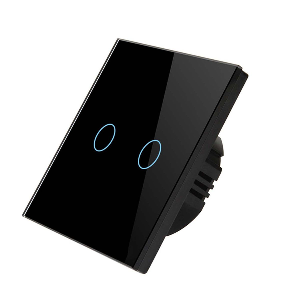 LELOX - Interruptor Luz Pared Inteligente Wifi 2 Vías（Negro）