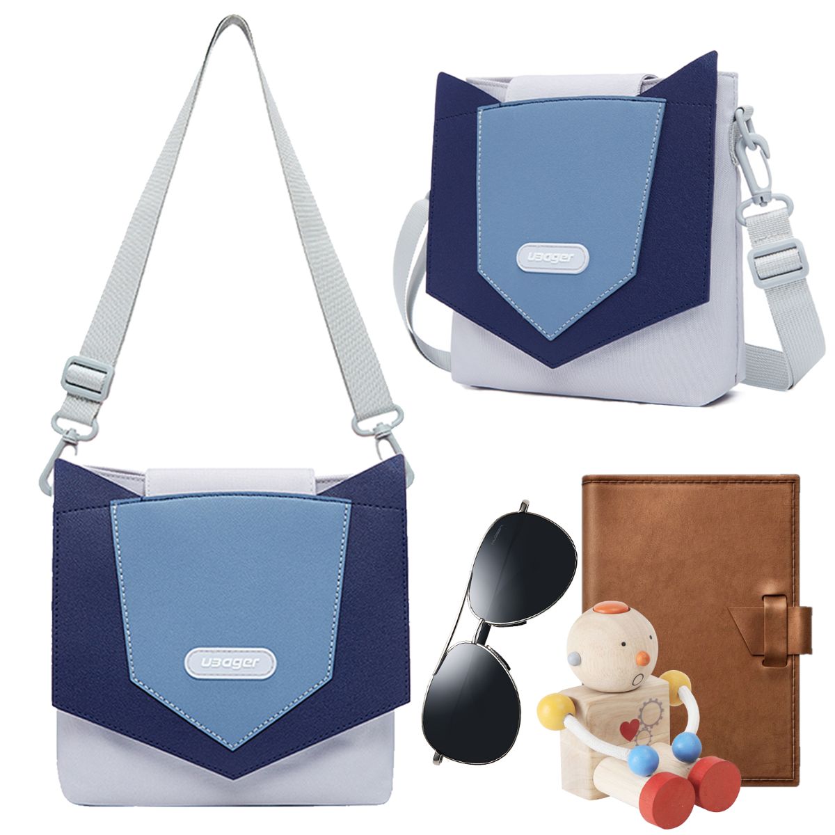 KOKILA - Cartera bandolera De Viaje Para Niños Y Niñas Bolso Cruzado