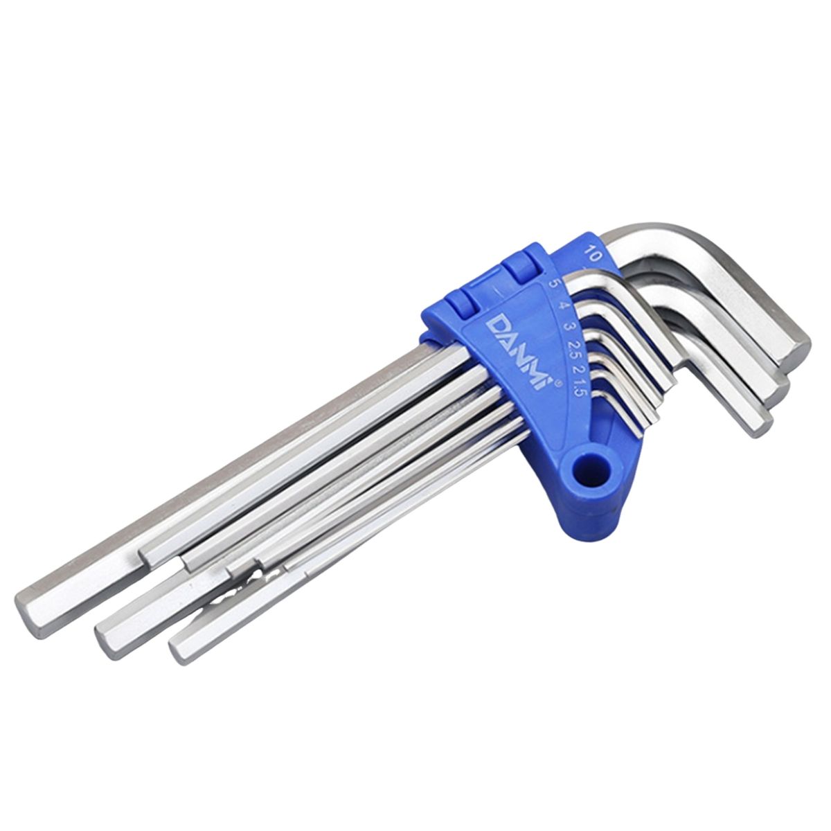 GENERICO - Juego De Llaves Hexagonales Medianas M Largas 9 Piezas