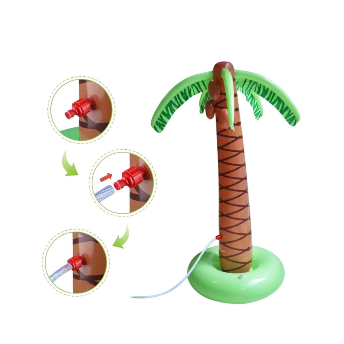 BABYLUNA - Palmera Inflable con Rociadores y Conexión a Manguera