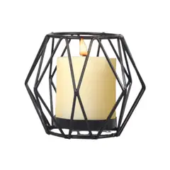 MERCADO CBF - Candelabro Geométrico Minimalista De Hierro Decorativo