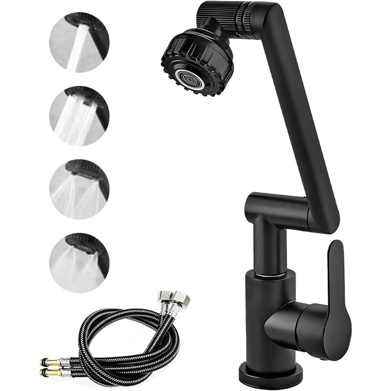 EVERSO - Llave Grifería Lavamanos Monomando Cuellos Giratorios 1080°