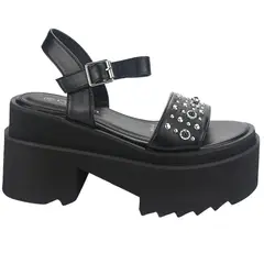 CHALADA - Sandalia Mujer Negro Casual Wurt-5