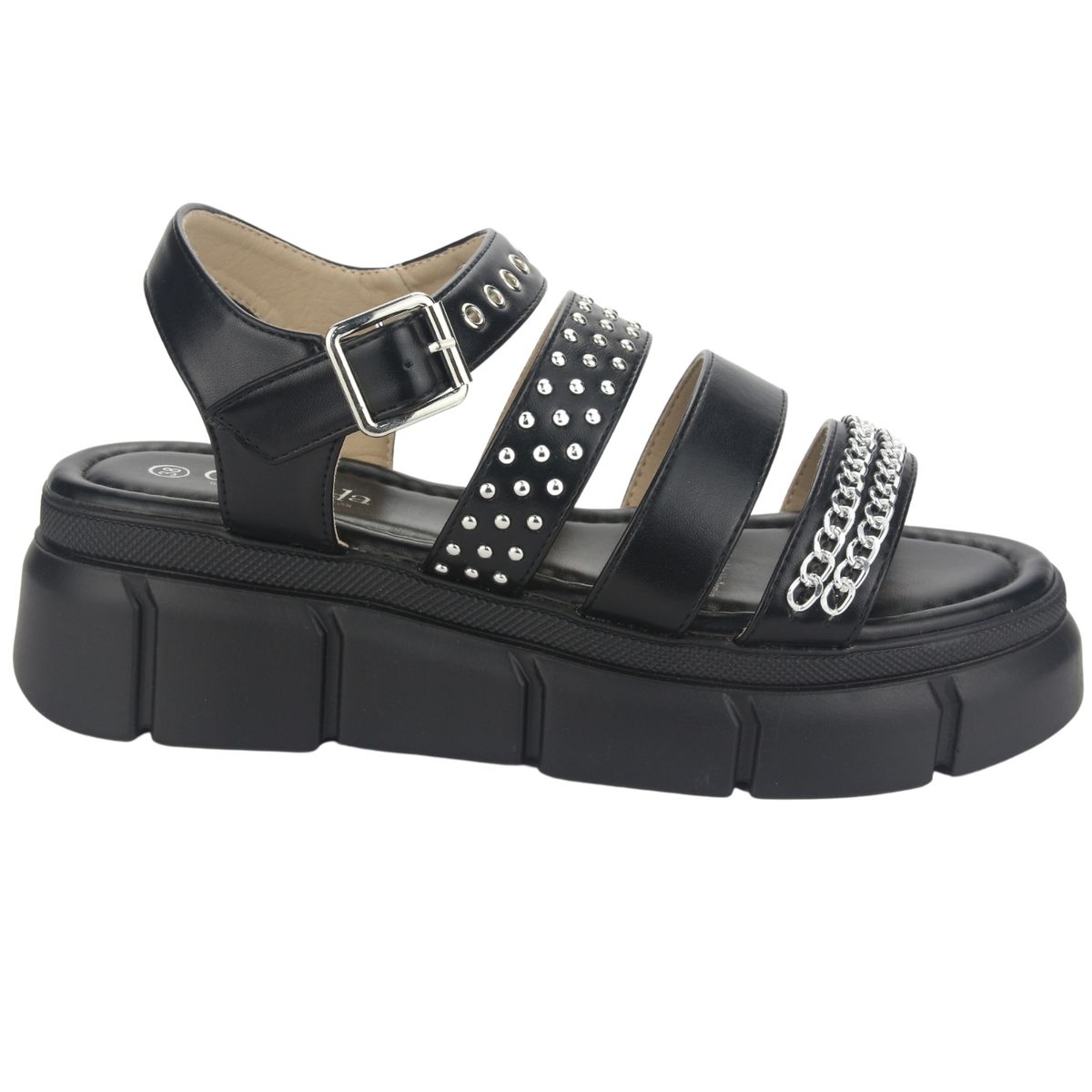 CHALADA - Sandalia Mujer Negro Casual Chalada Visa-1