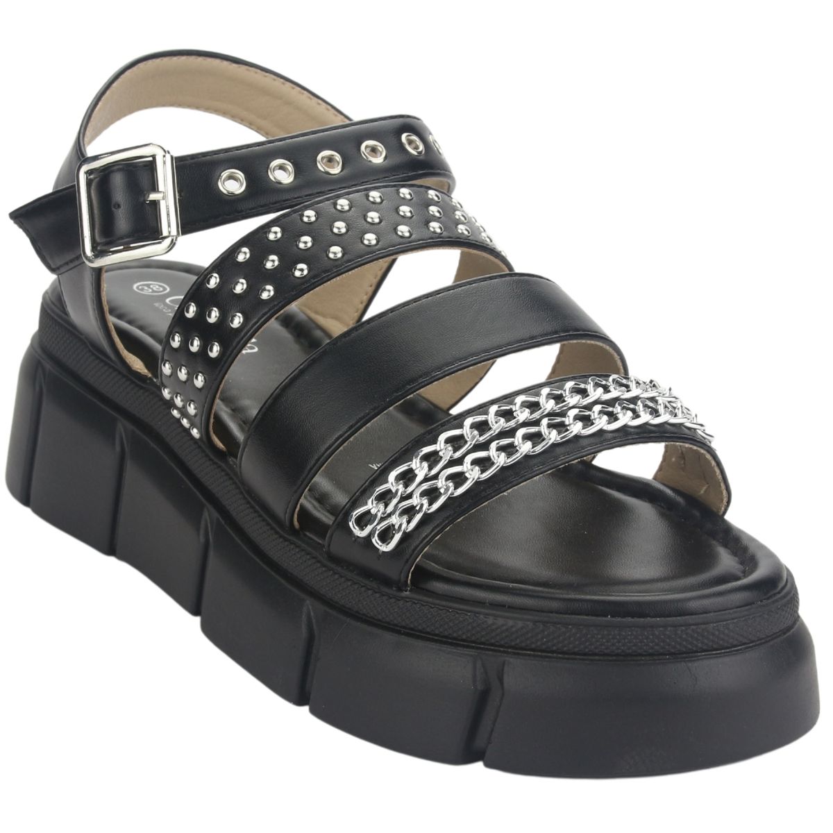 CHALADA - Sandalia Mujer Negro Casual Chalada Visa-1
