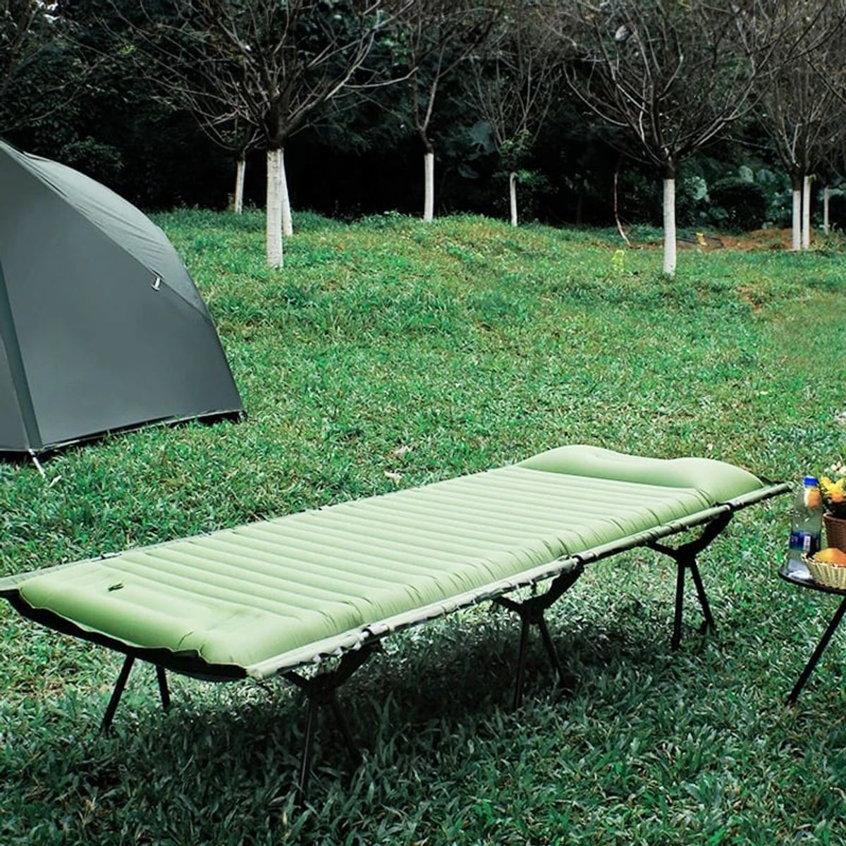 KANO - Catre con Colchón Inflable Cama Para Camping Plegable