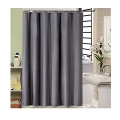 GENERICO - Cortina Baño Impermeable 180x180 Cms + 12 Ganchos