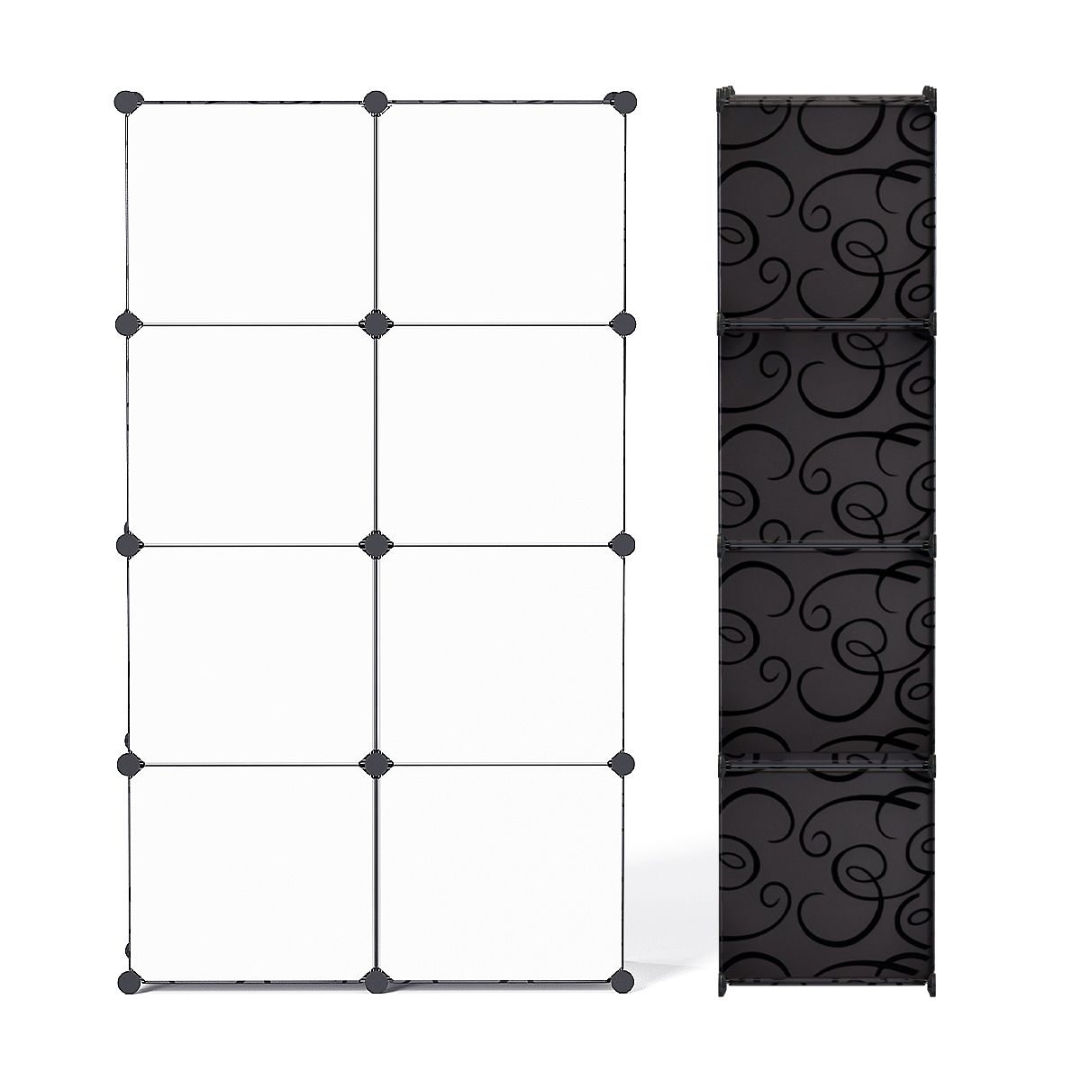 EDWINAYY - Armario Organizador Modular Con 8 Cubos Armario Armable